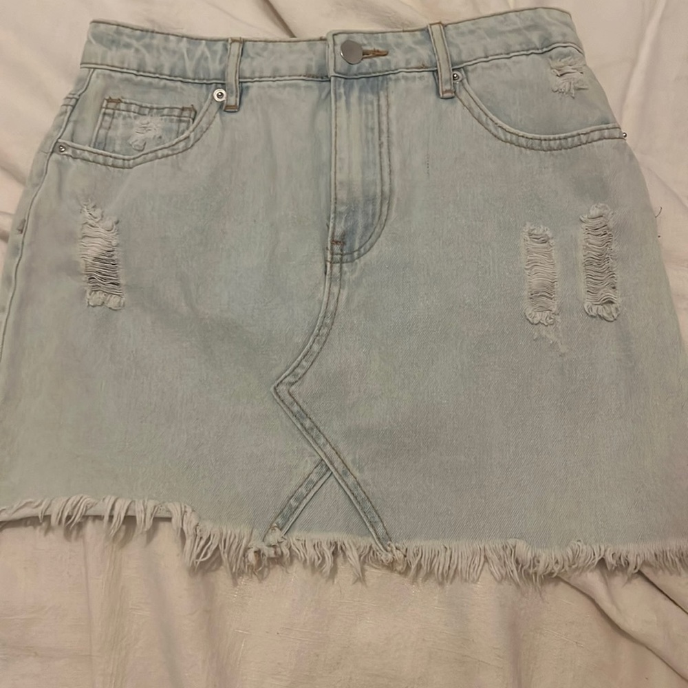 Light Wash Denim Skirt